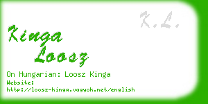 kinga loosz business card